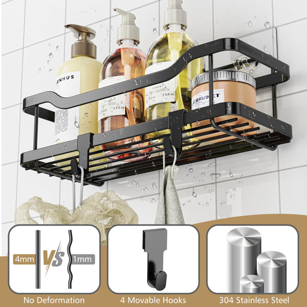 Rebrilliant Adhesive Stainless Steel Bath Caddy Wayfair Canada